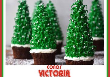 CUPCAKES DE ÁRBOL DE NAVIDAD